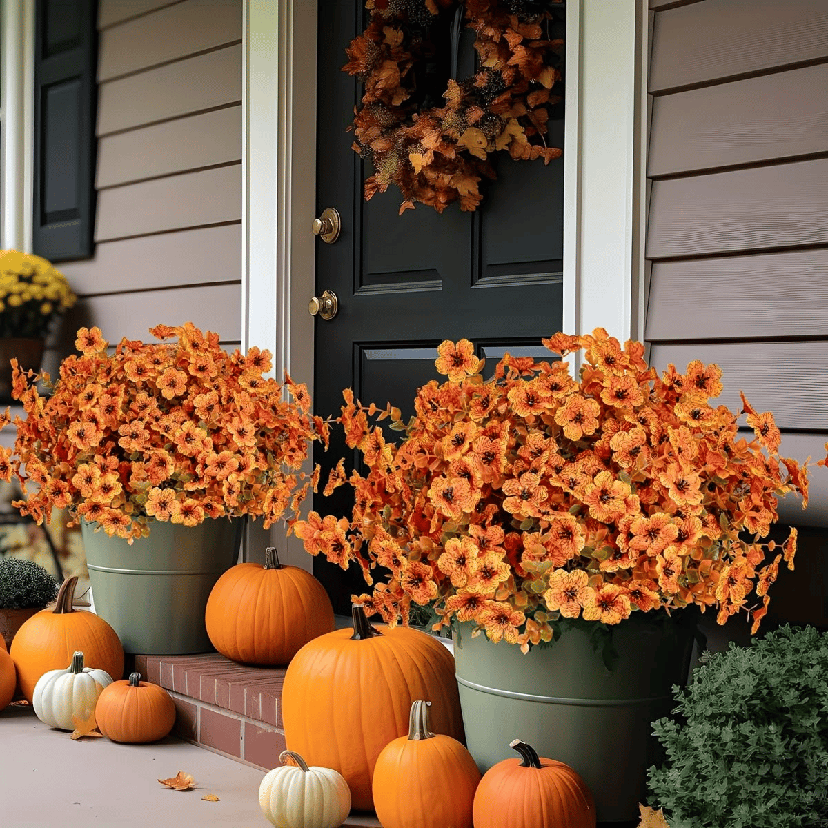 🏆 50K+ SOLD! 💐Lifelike UV-Resistant Sunset Mums – Waterproof. Windproof & Perfect for Fall Decor 🍂