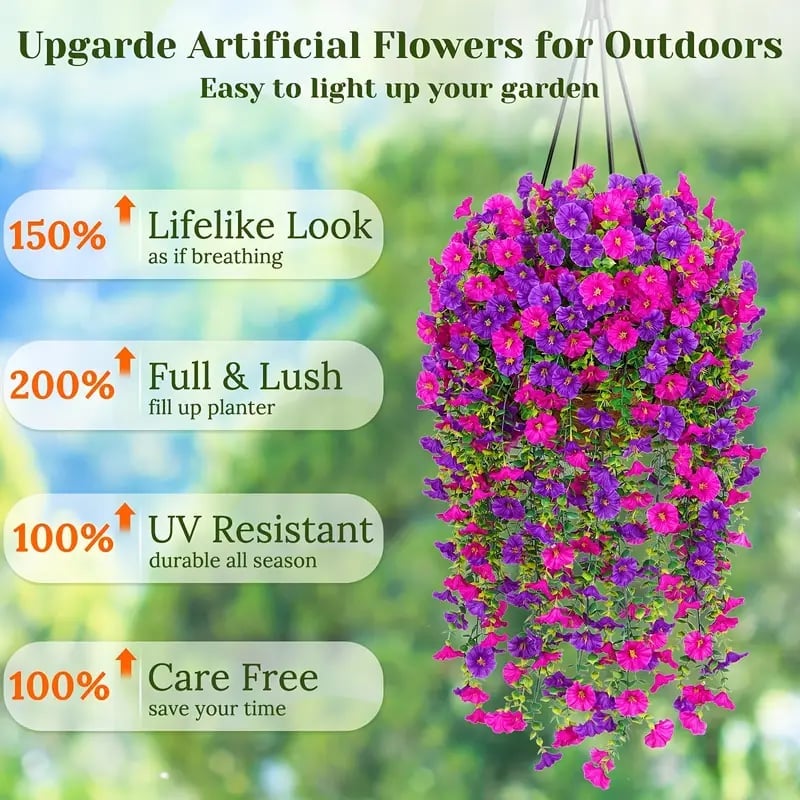 🌸 Experience Everlasting Beauty -✨ Lifelike Artificial Flowers - Sunproof. Waterproof & Maintenance-Free Decoration for Every Season!