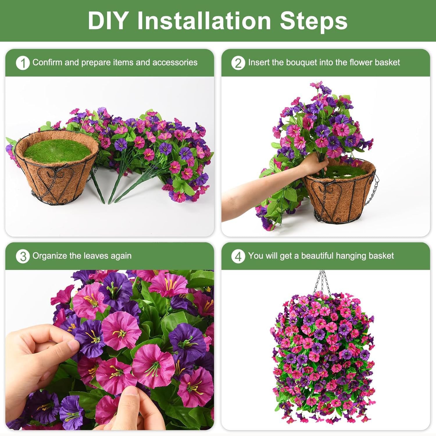 🌸 Experience Everlasting Beauty -✨ Lifelike Artificial Flowers - Sunproof. Waterproof & Maintenance-Free Decoration for Every Season!