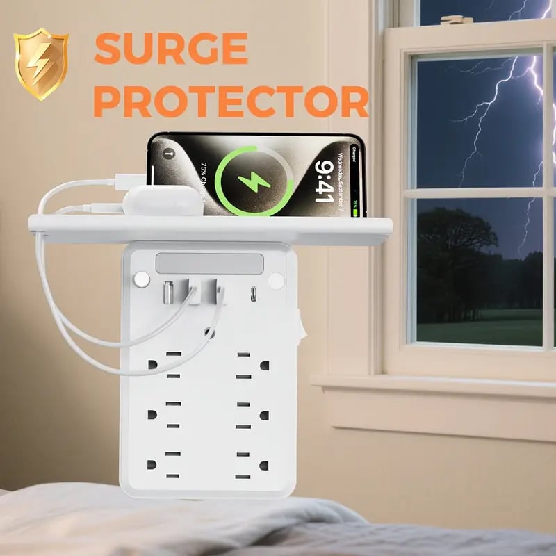 💥🎁Wall Outlet Extender with Shelf Night