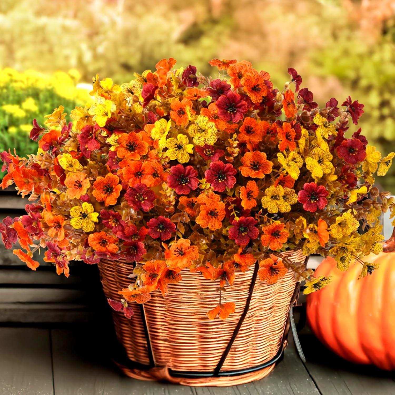 🏆 50K+ SOLD! 💐Lifelike UV-Resistant Sunset Mums – Waterproof. Windproof & Perfect for Fall Decor 🍂
