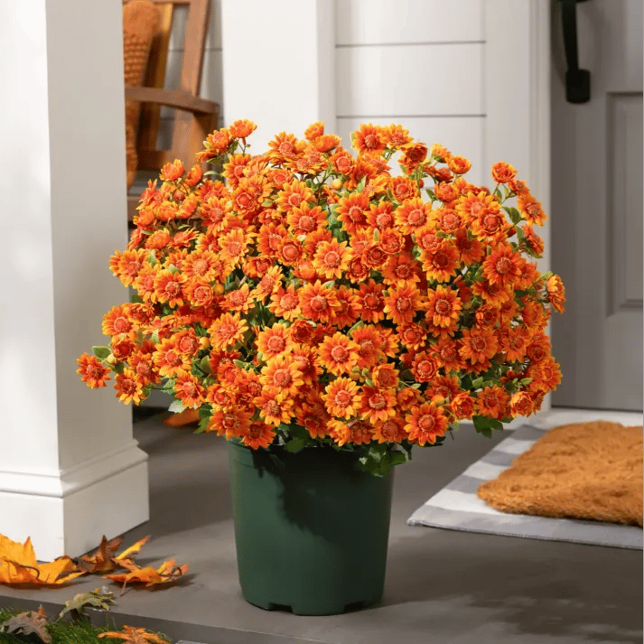 🏆Flash Sale⚡Artificial Outdoor Sunset Mums Flowers - UV resistant, Waterproof, Windproof