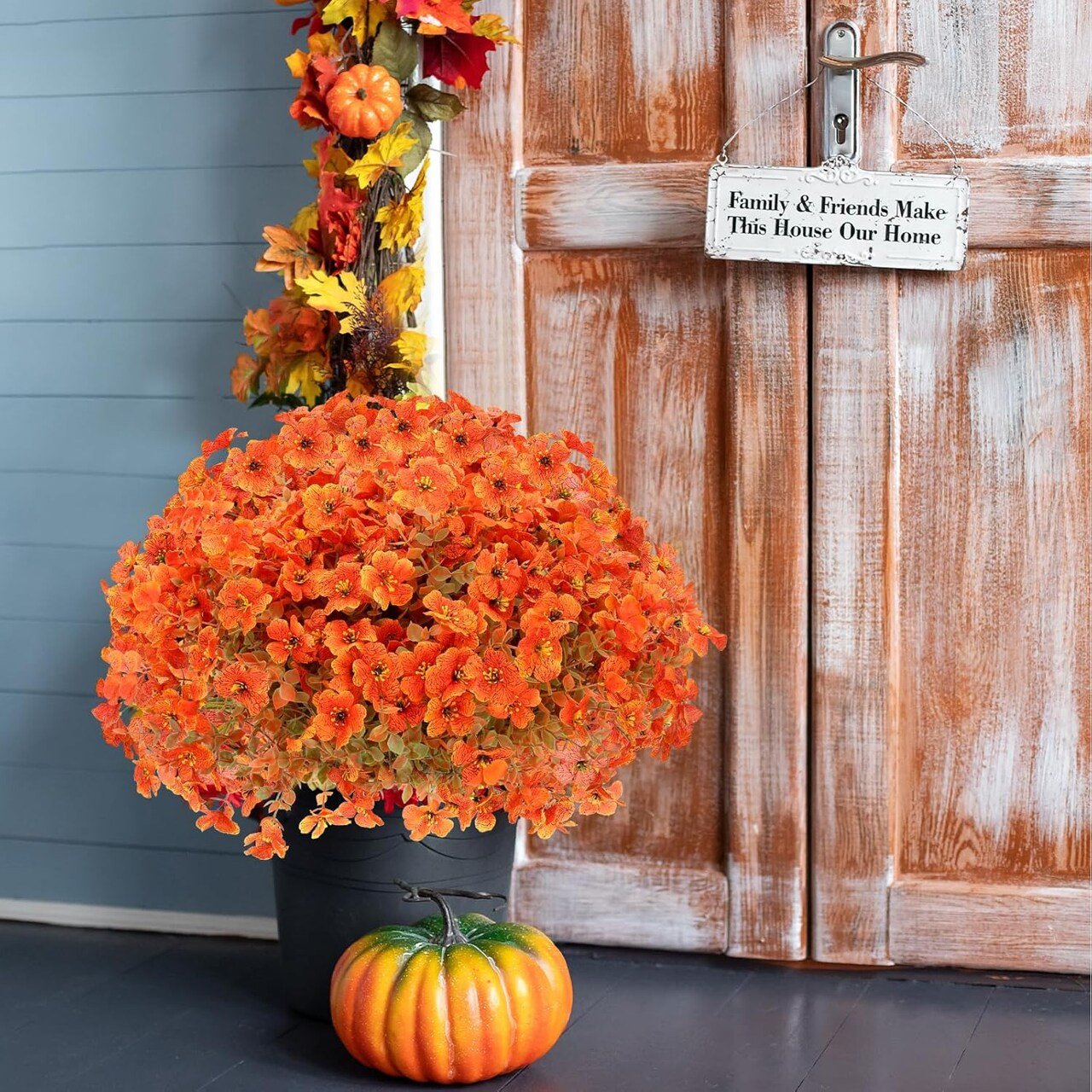 🏆 50K+ SOLD! 💐Lifelike UV-Resistant Sunset Mums – Waterproof. Windproof & Perfect for Fall Decor 🍂