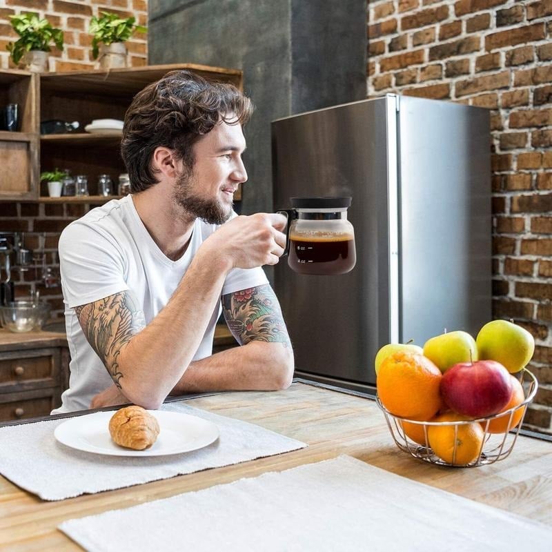 💕💖☕ 16 Oz Glass Coffee Mug – Coffee Pot Style