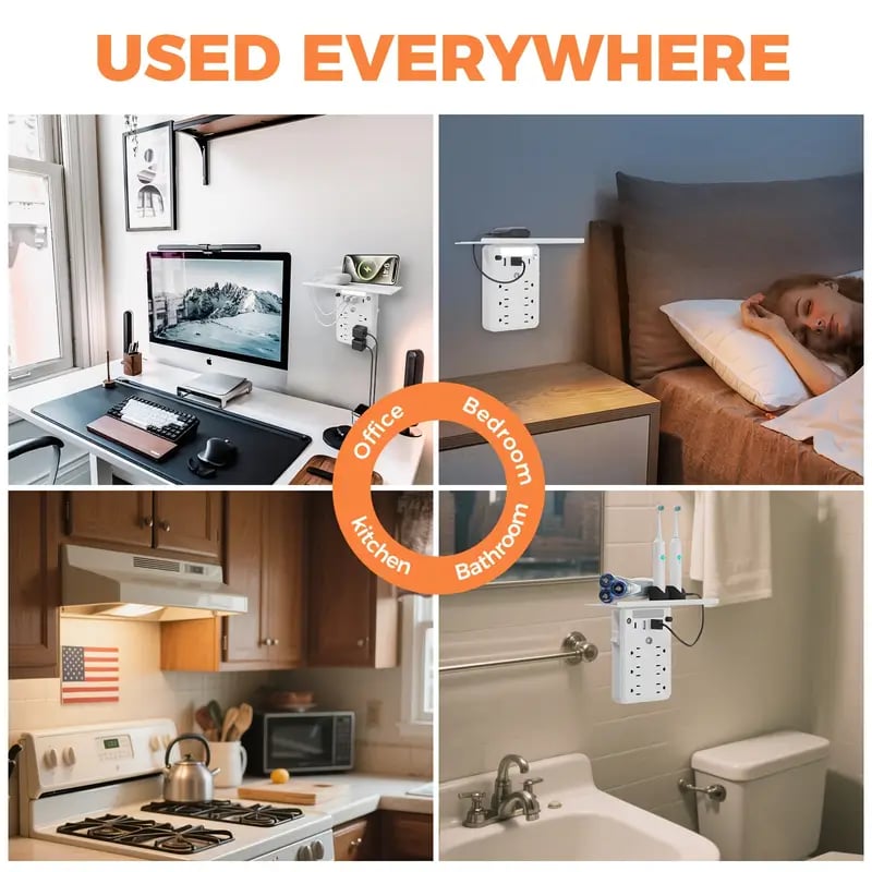 💥🎁Wall Outlet Extender with Shelf Night